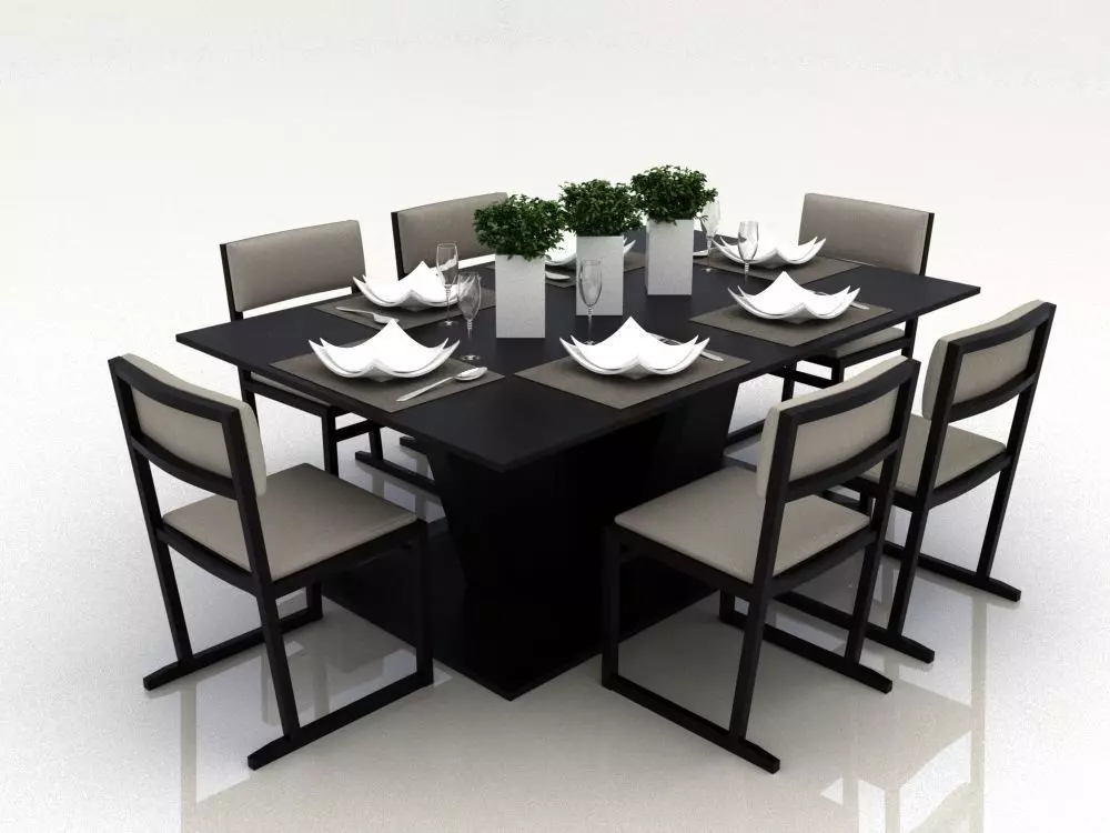 dining table 3D model_0