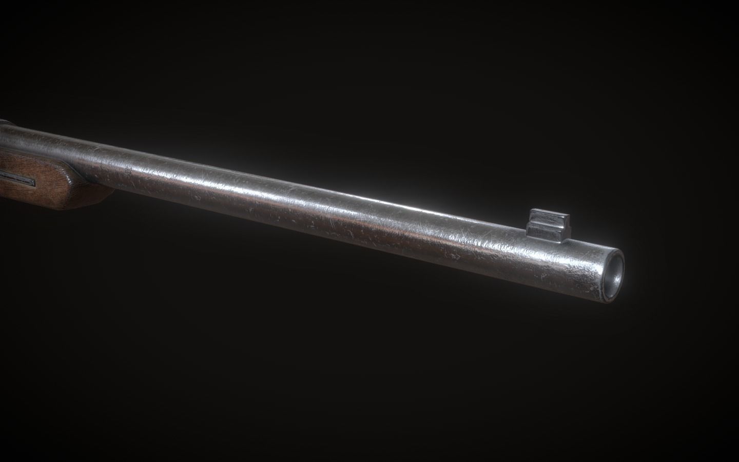 Springfield model 1873 Low-poly 3D model_4