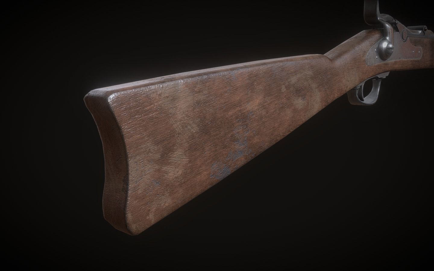 Springfield model 1873 Low-poly 3D model_5