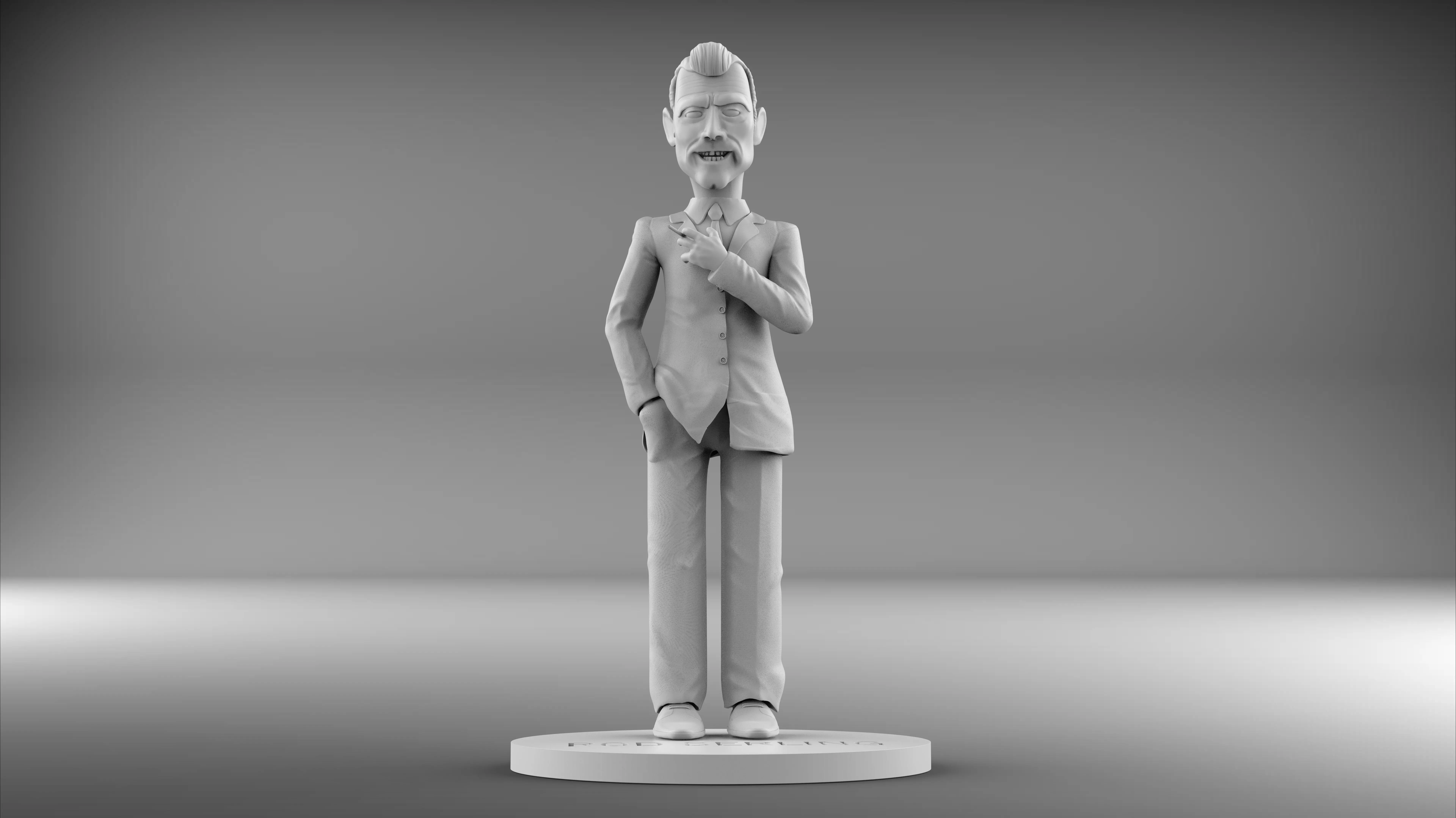 THE TWILIGHT ZONE - ROD SERLING FIGURE 3D PRINT MODEL  3D print model_0