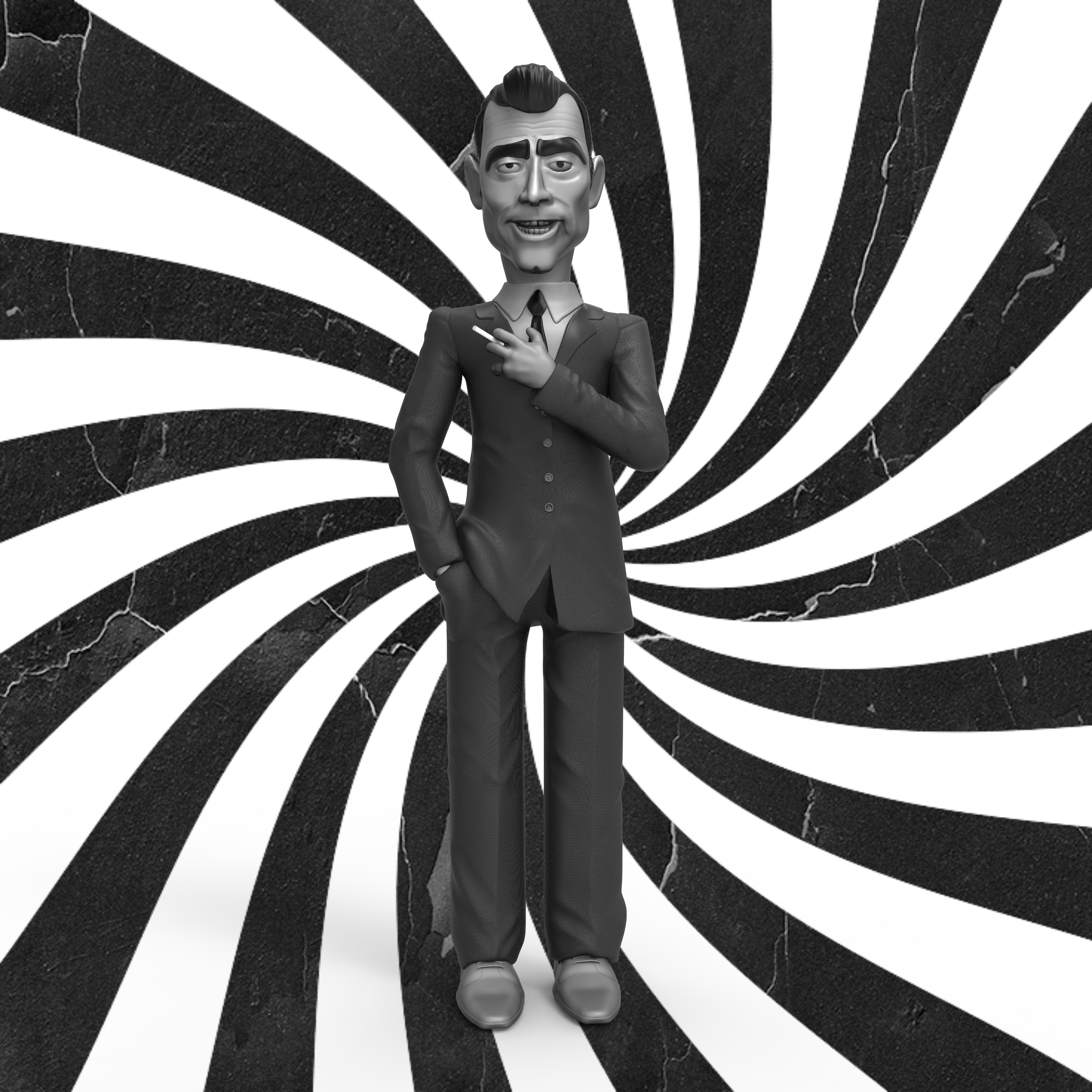 THE TWILIGHT ZONE - ROD SERLING FIGURE 3D PRINT MODEL  3D print model_9