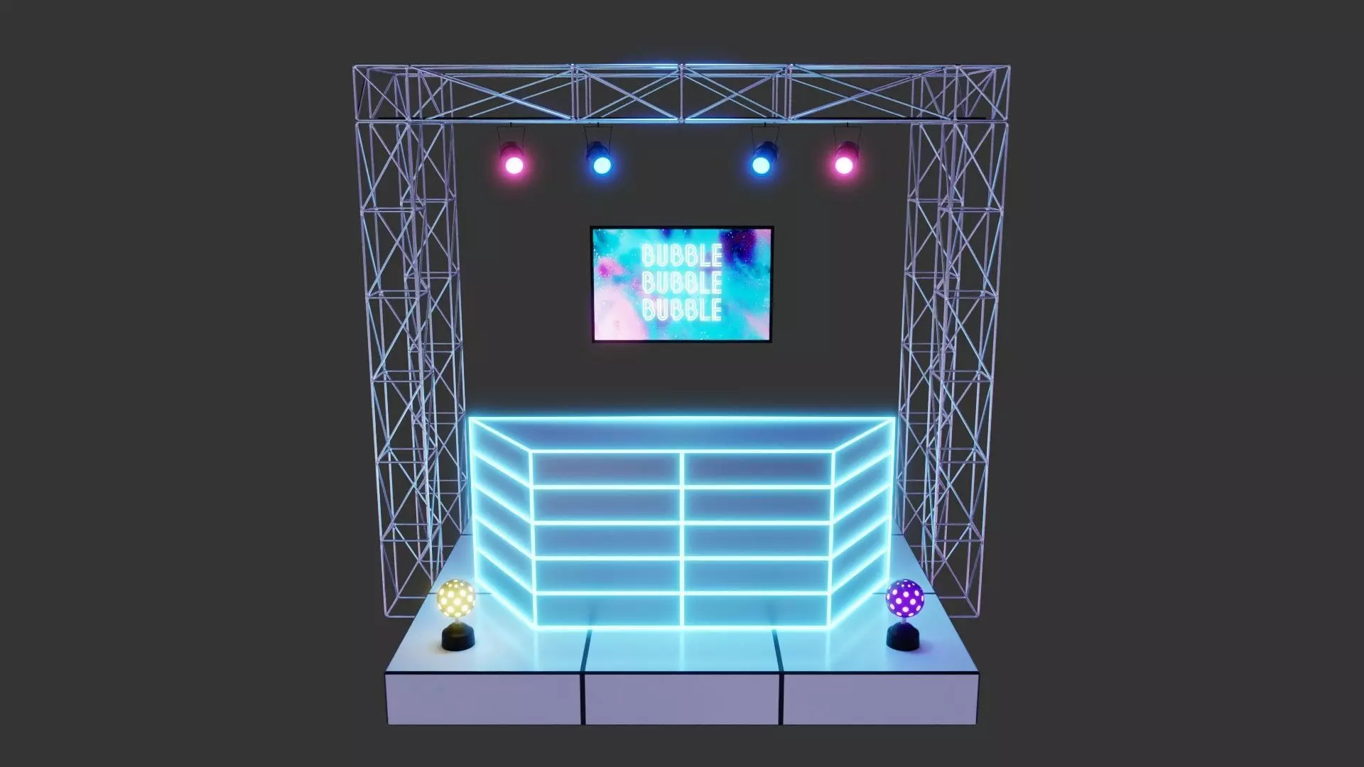 DJ Booth 3D model_0