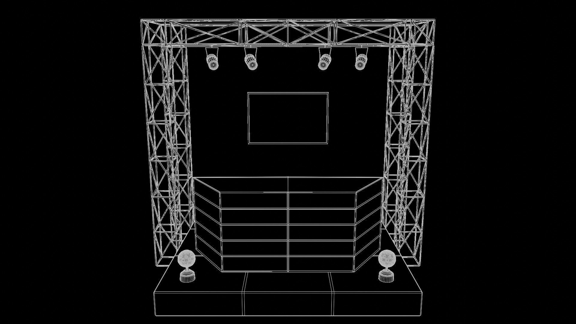 DJ Booth 3D model_5