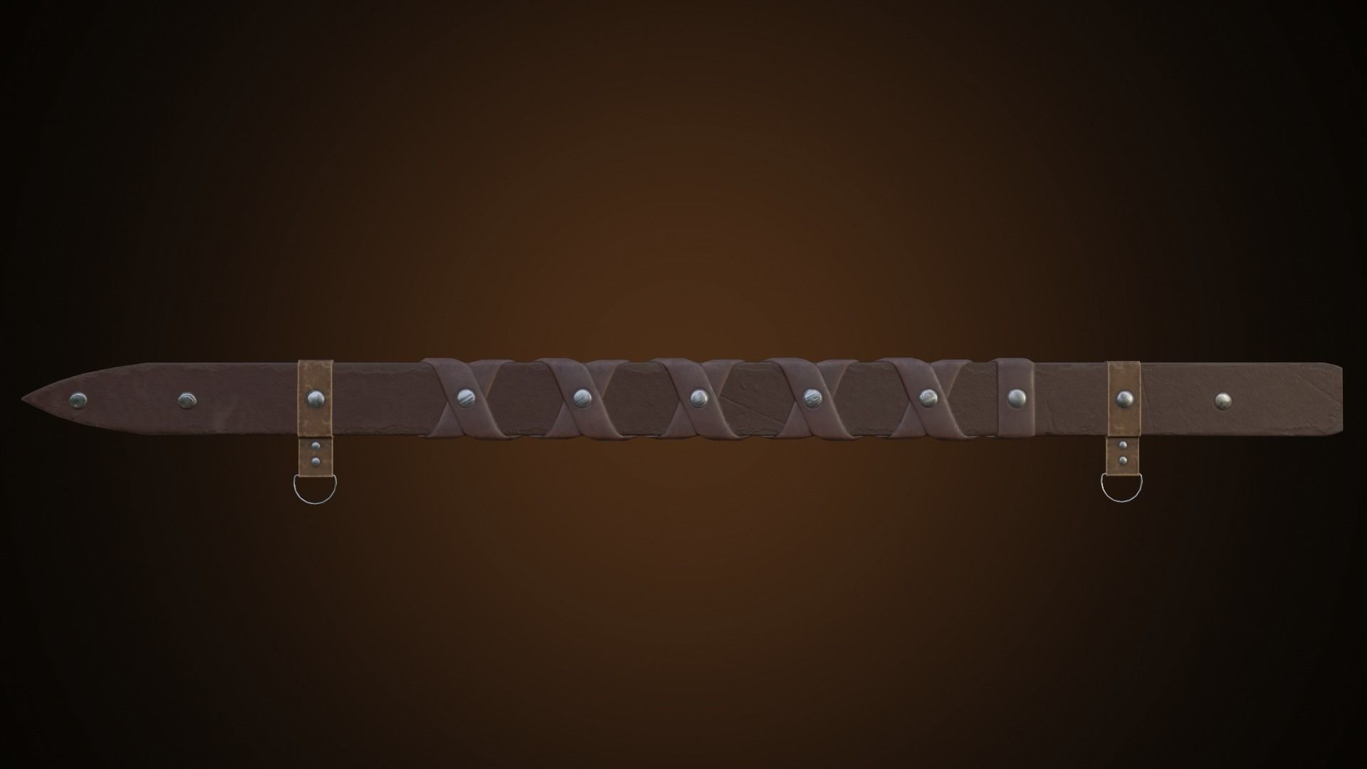 Two hand sword Low-poly 3D model_30