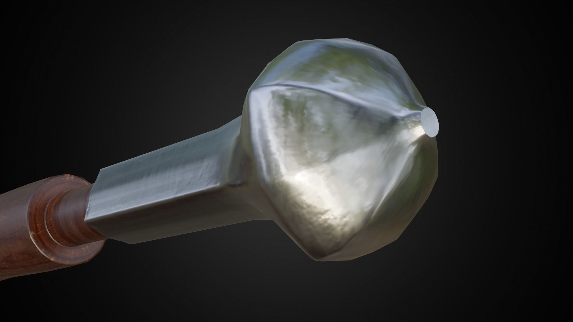 Two hand sword Low-poly 3D model_10