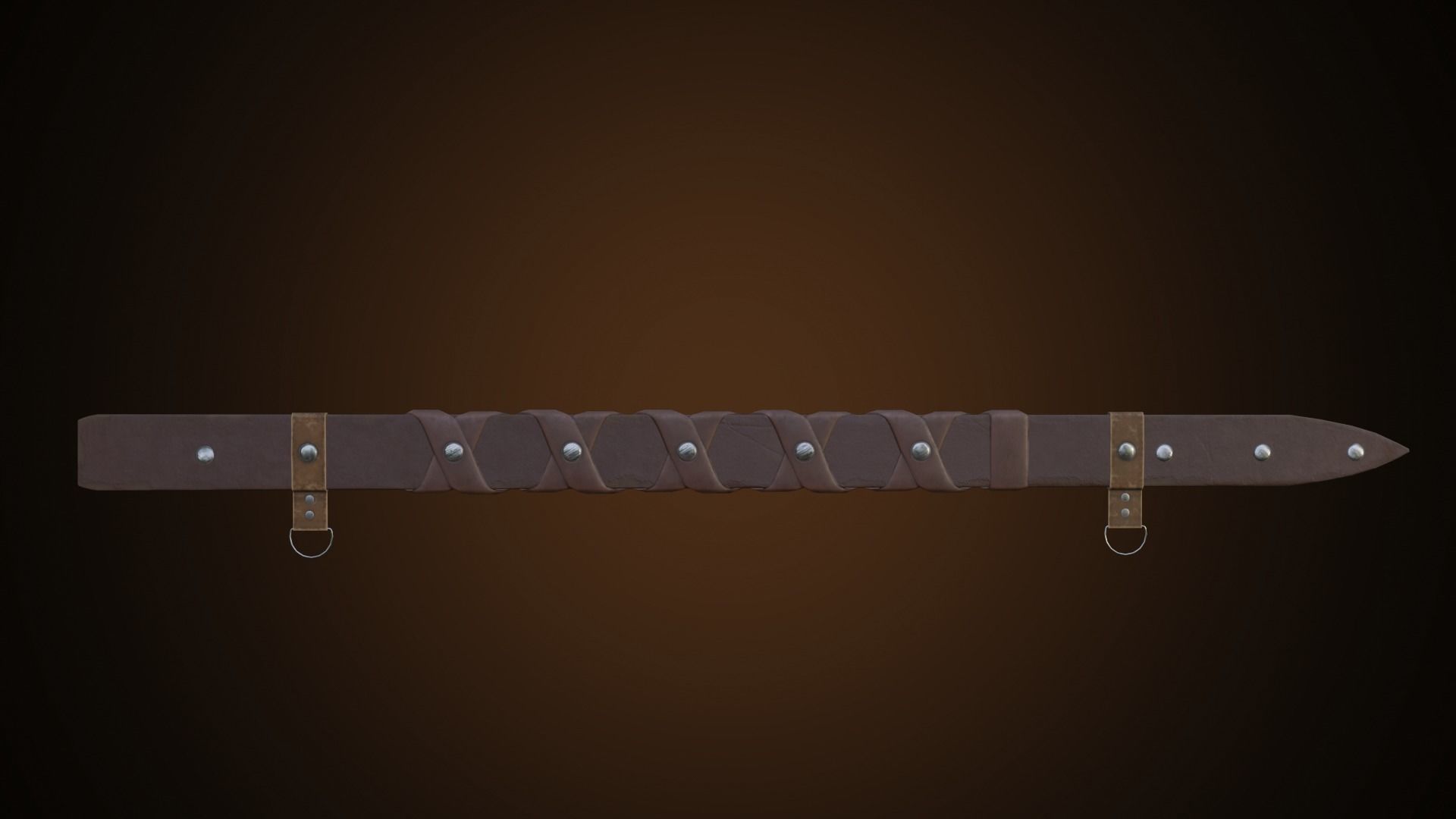 Two hand sword Low-poly 3D model_37
