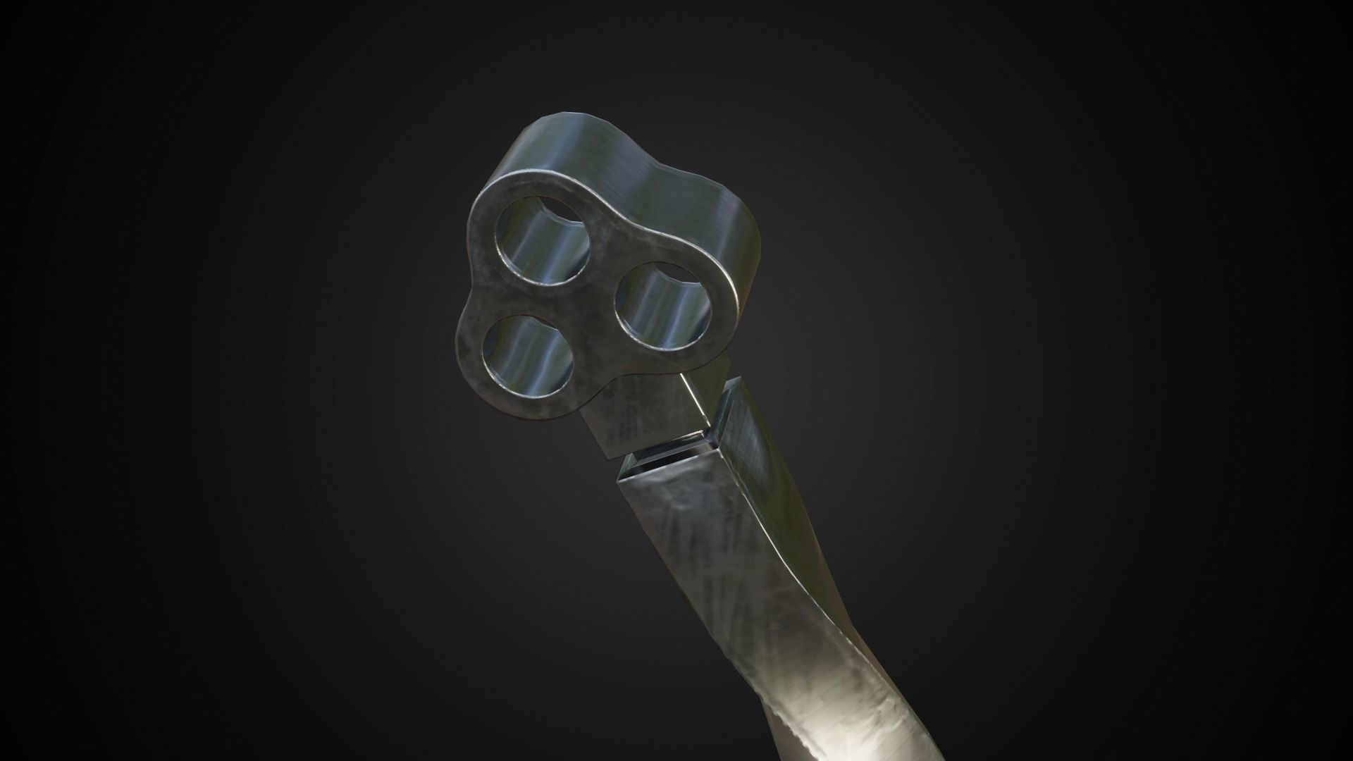 Two hand sword Low-poly 3D model_21