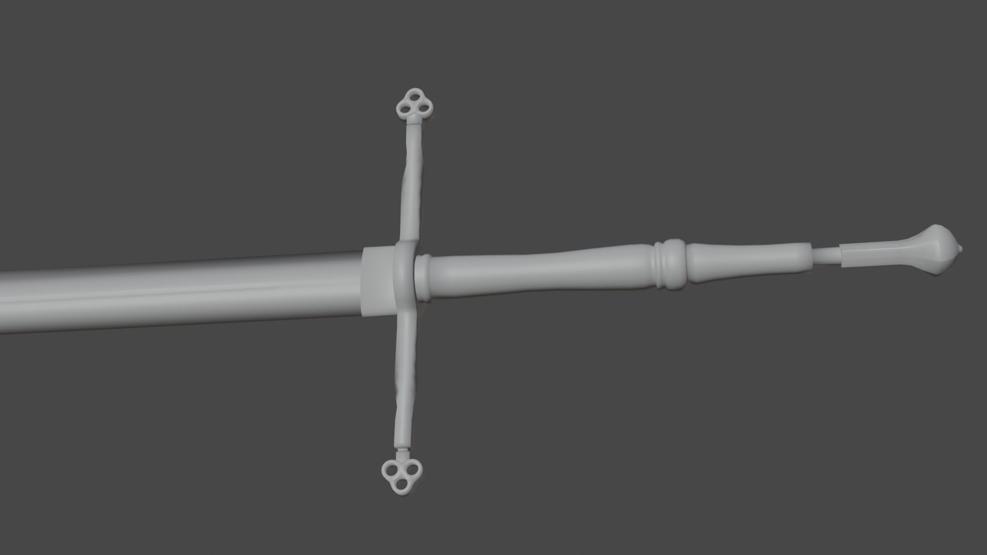 Two hand sword Low-poly 3D model_11