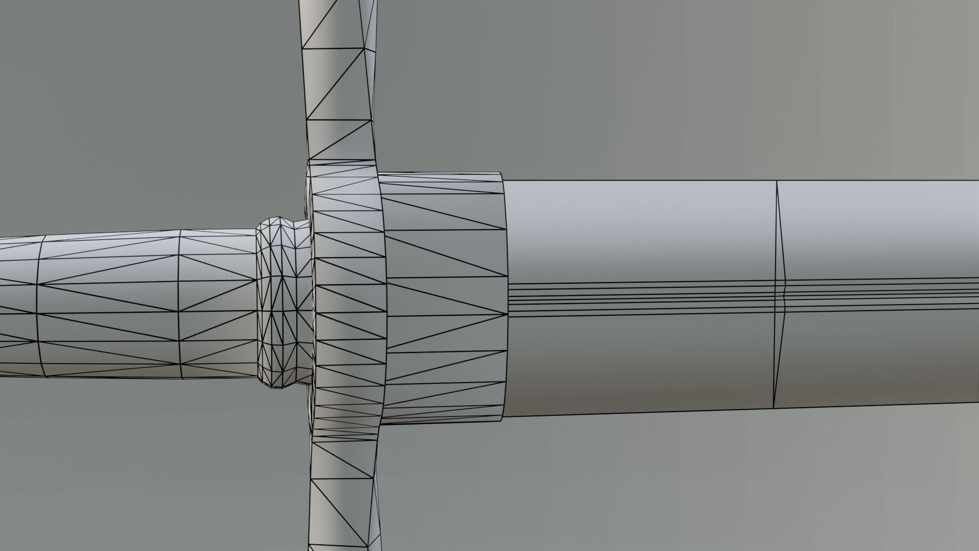 Two hand sword Low-poly 3D model_42