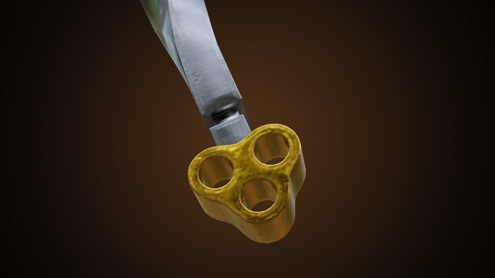 Two hand sword Low-poly 3D model_25