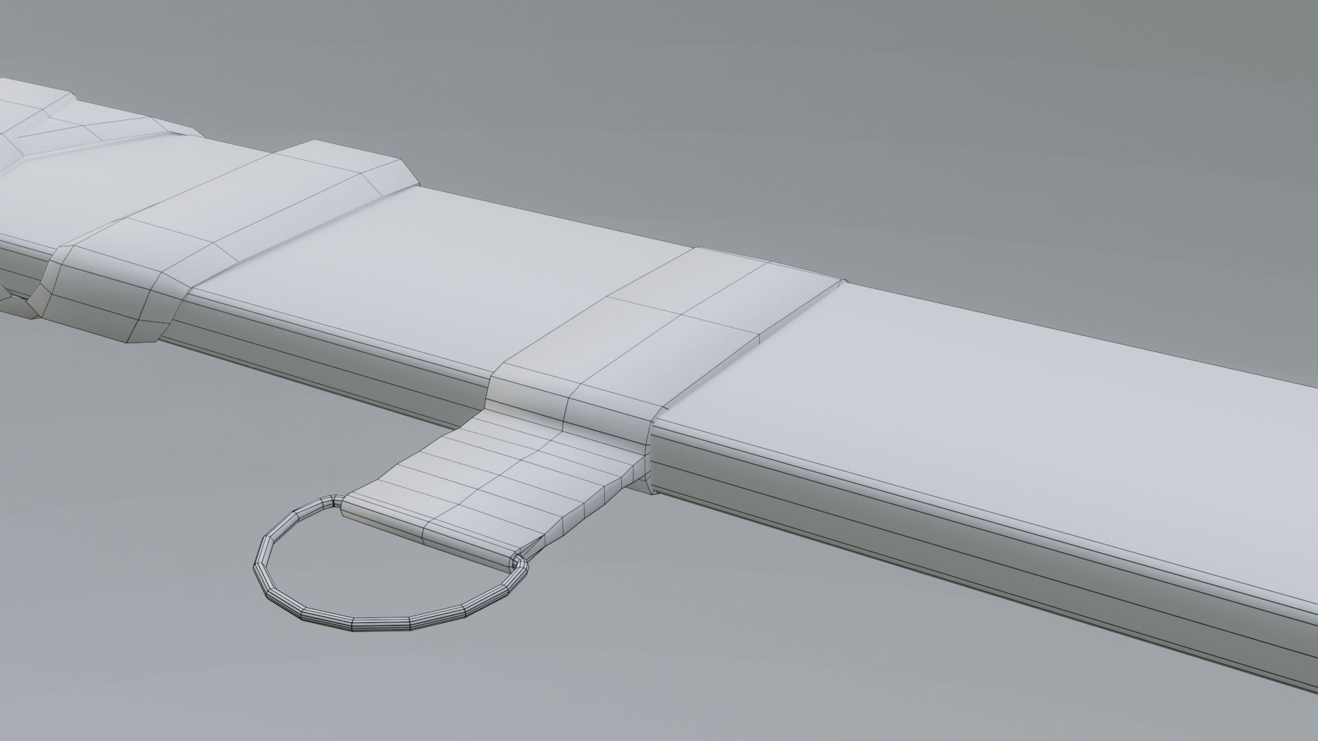 Two hand sword Low-poly 3D model_16