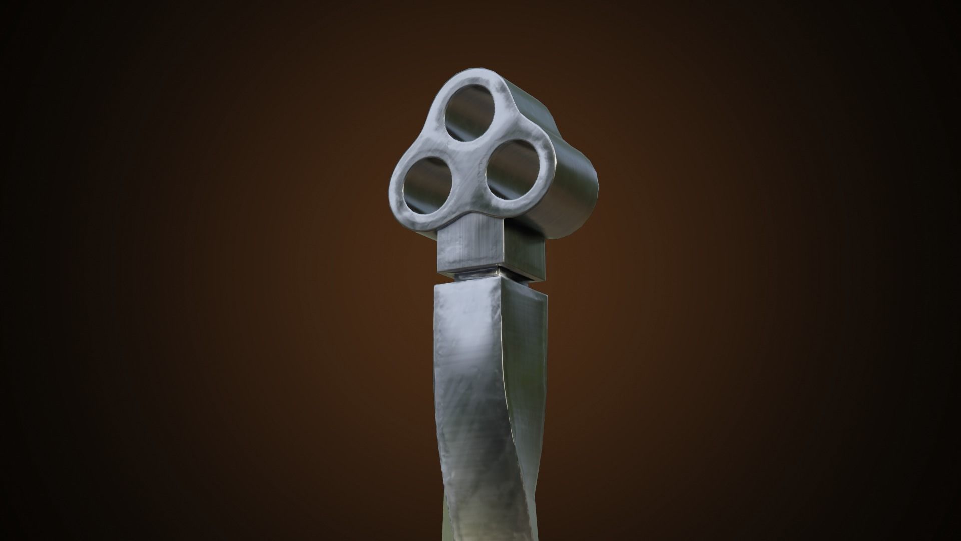 Two hand sword Low-poly 3D model_24