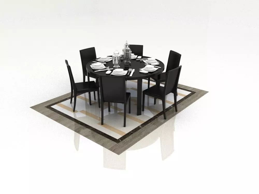 dining table 3D model_0