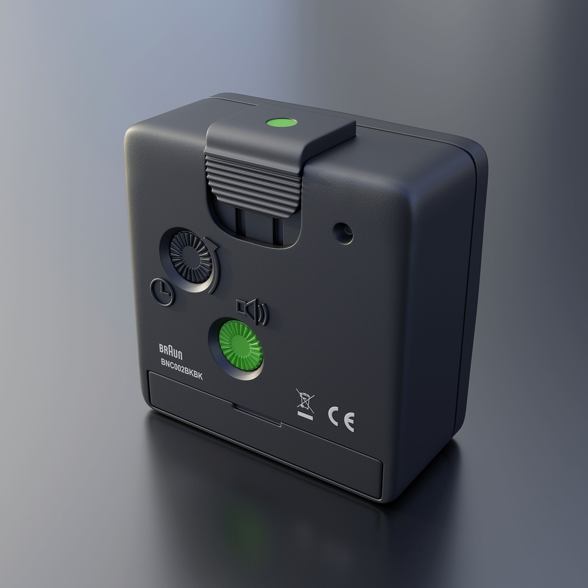 Quartz alarm clock from Braun 3D model_2