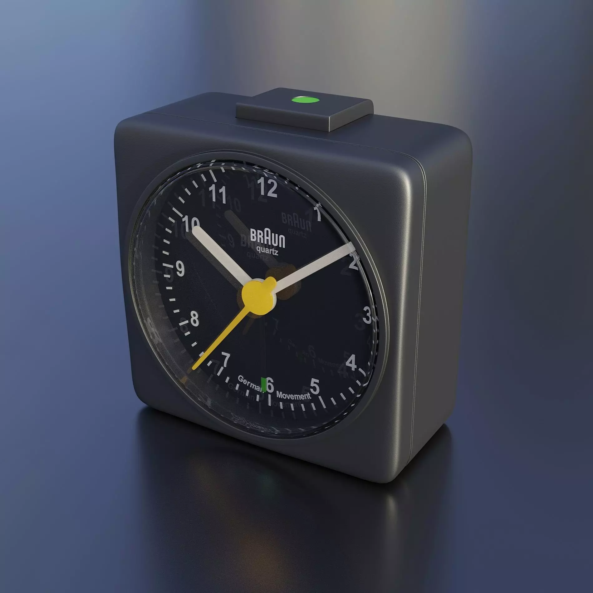 Quartz alarm clock from Braun 3D model_0
