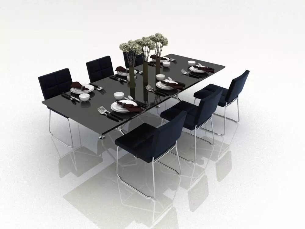 dining table 3D model_0