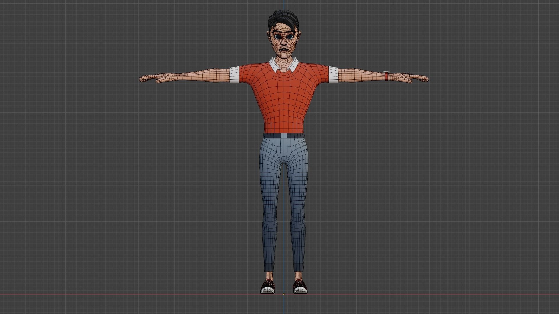 Male cartoon character Free low-poly 3D model_6