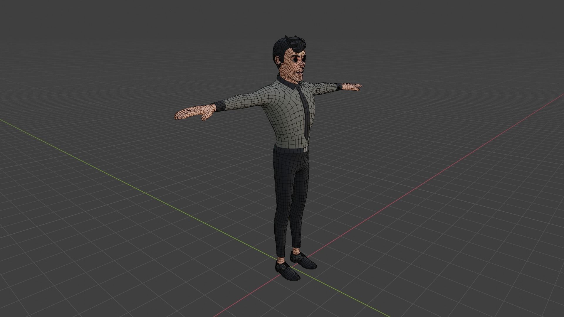 Male cartoon character Free low-poly 3D model_8