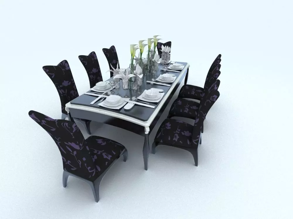 dining table 3D model_0