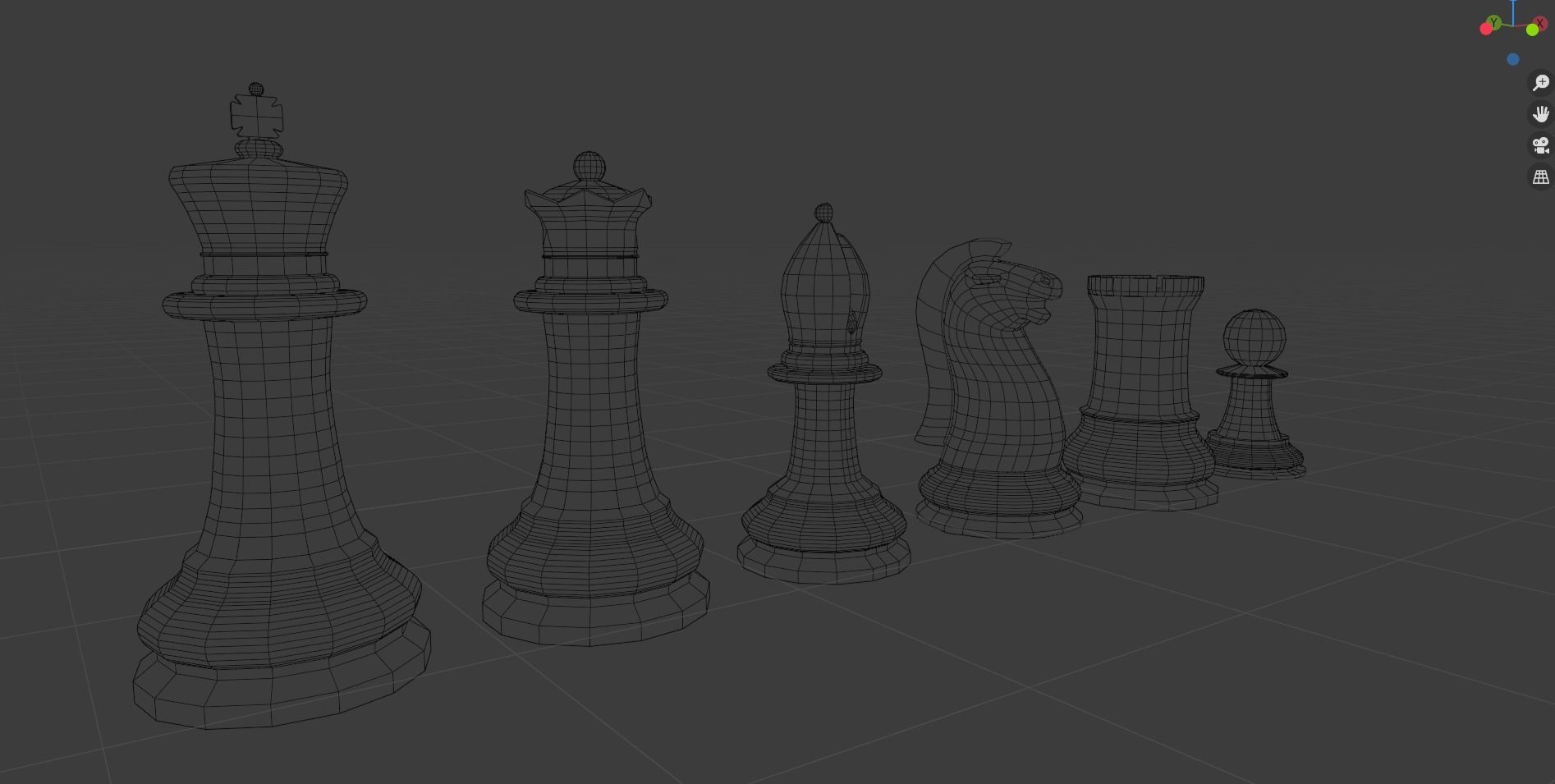 Chess Board Free low-poly 3D model_6