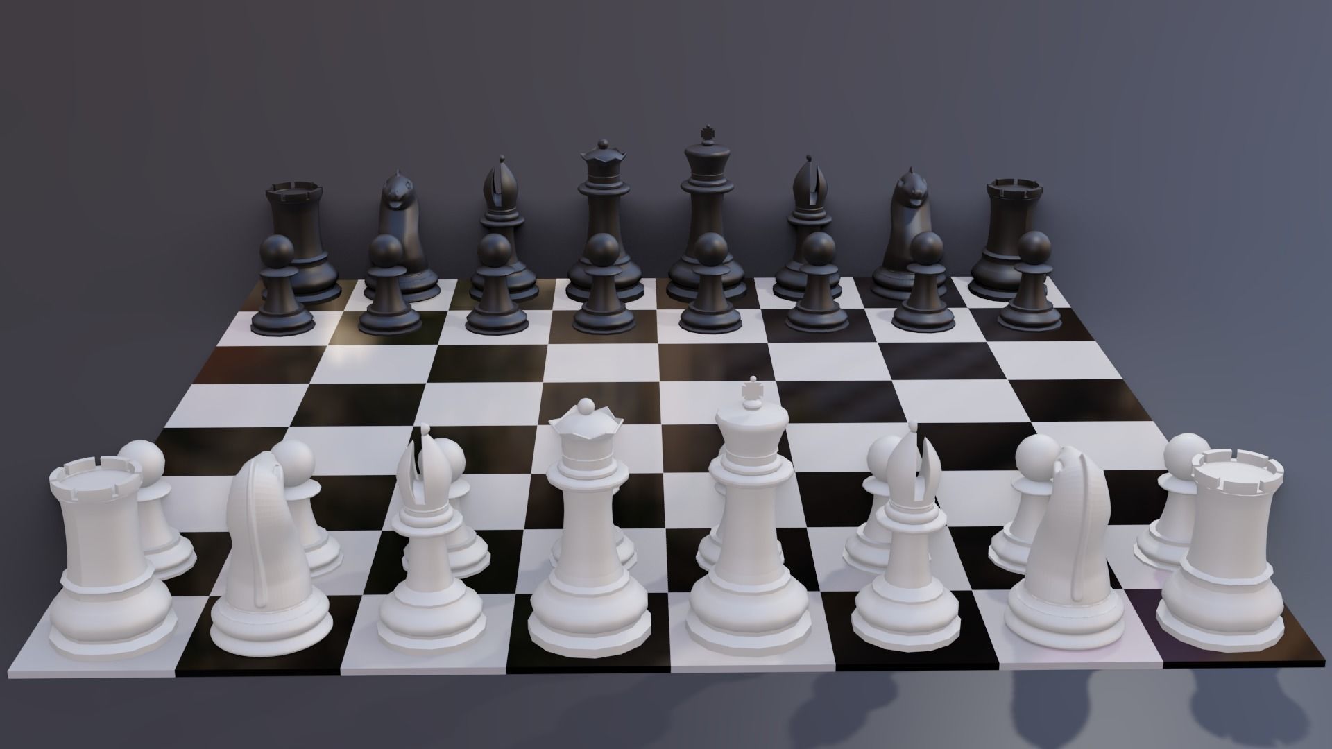 Chess Board Free low-poly 3D model_2