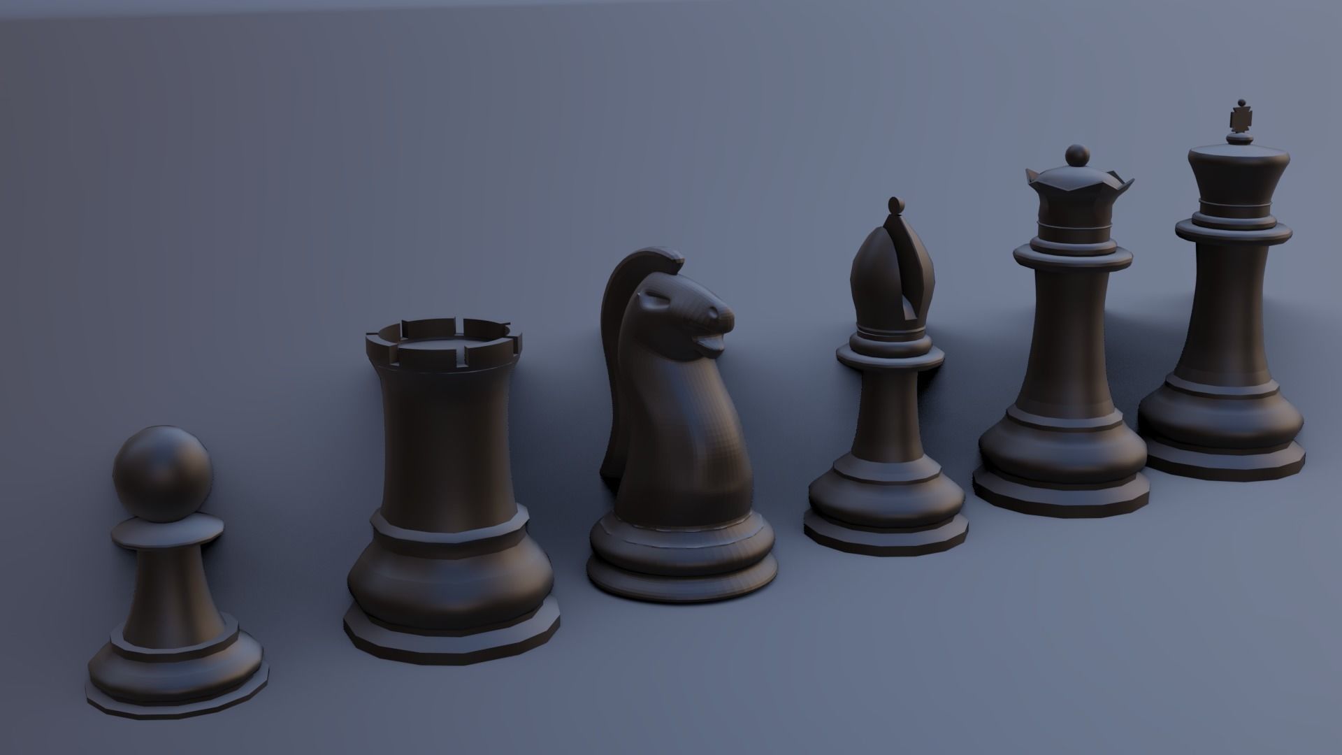 Chess Board Free low-poly 3D model_5