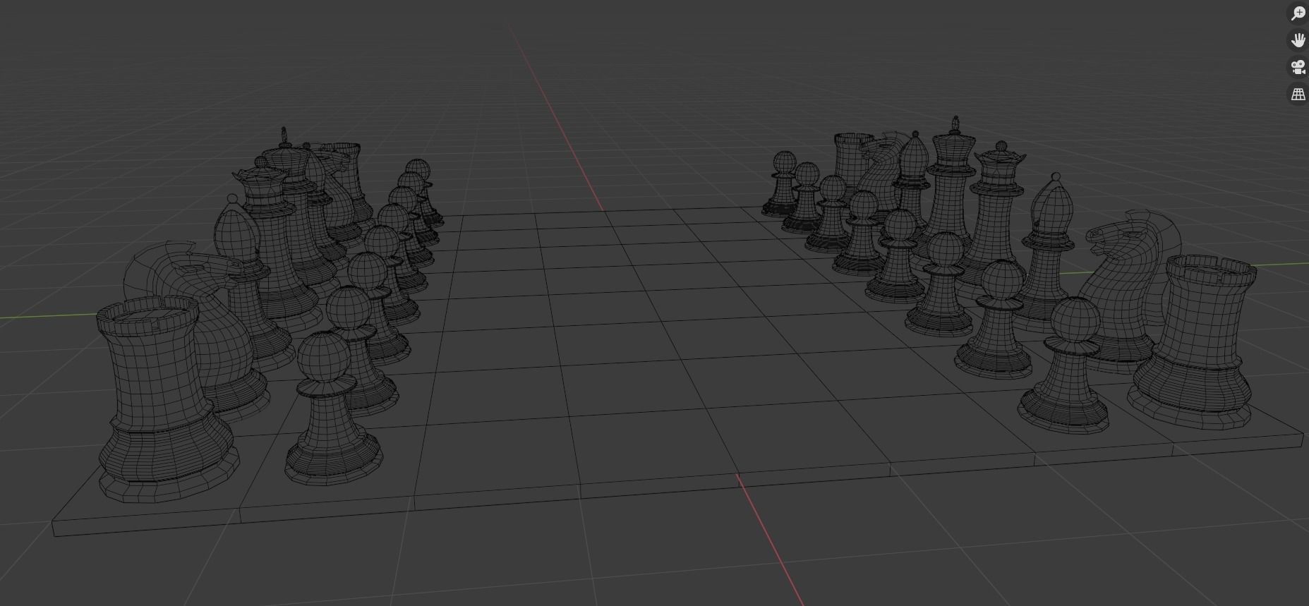 Chess Board Free low-poly 3D model_3