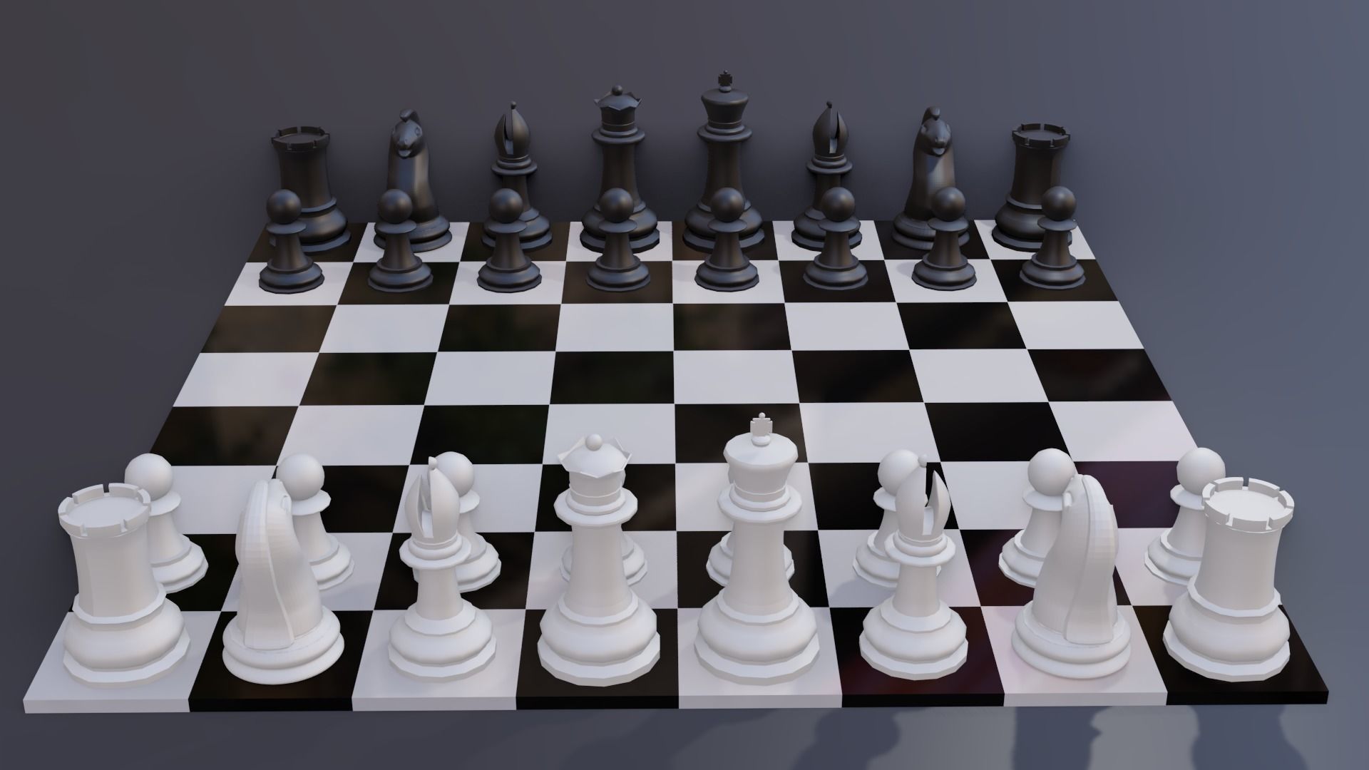 Chess Board Free low-poly 3D model_4