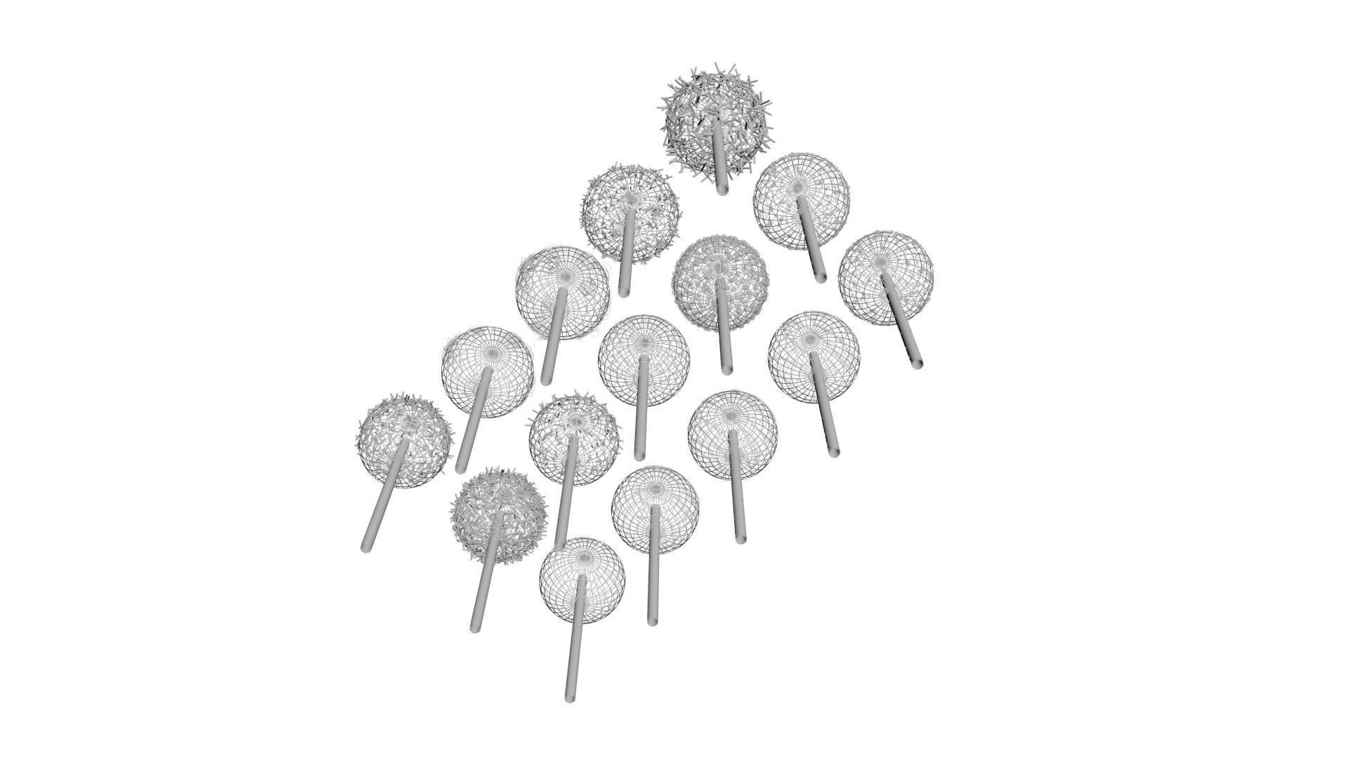 Cake Pops Set 3D model_30