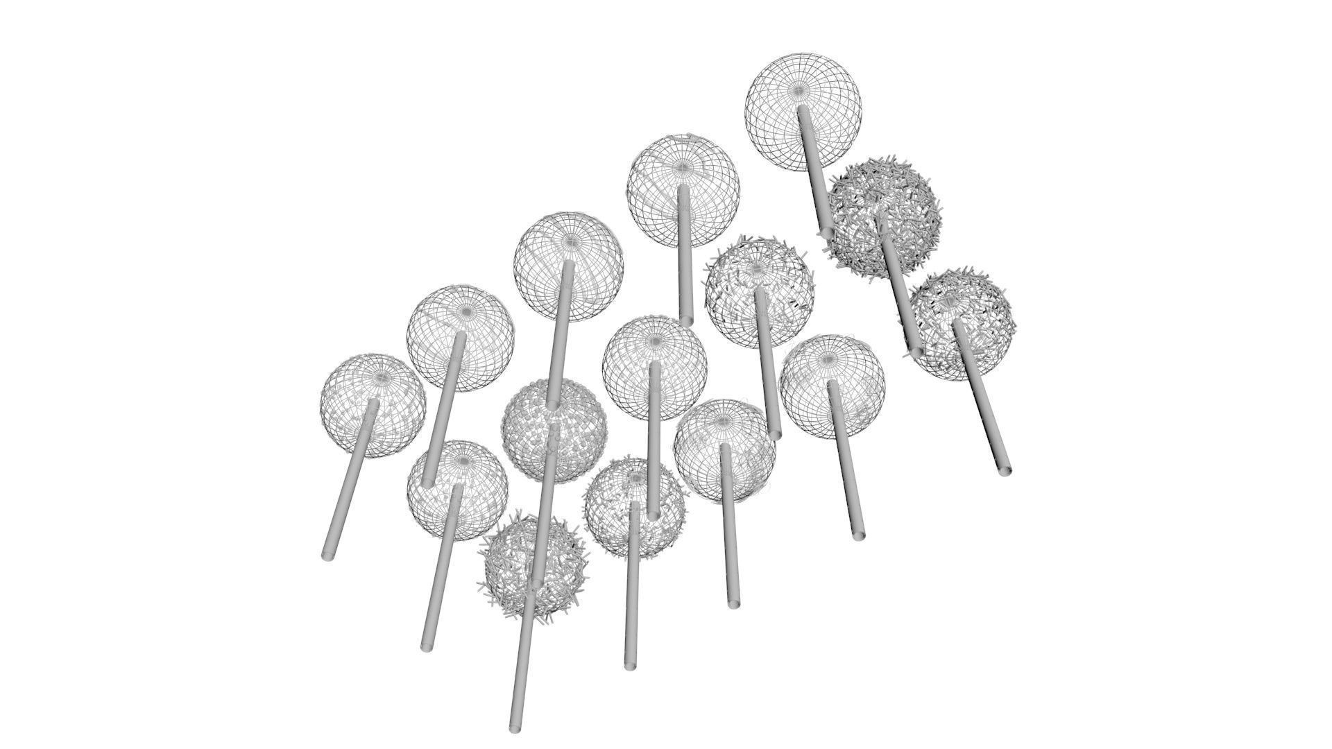 Cake Pops Set 3D model_28