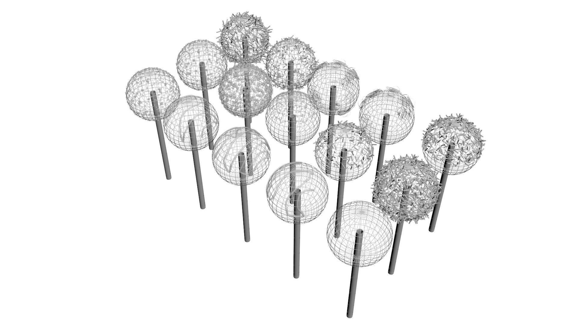 Cake Pops Set 3D model_24
