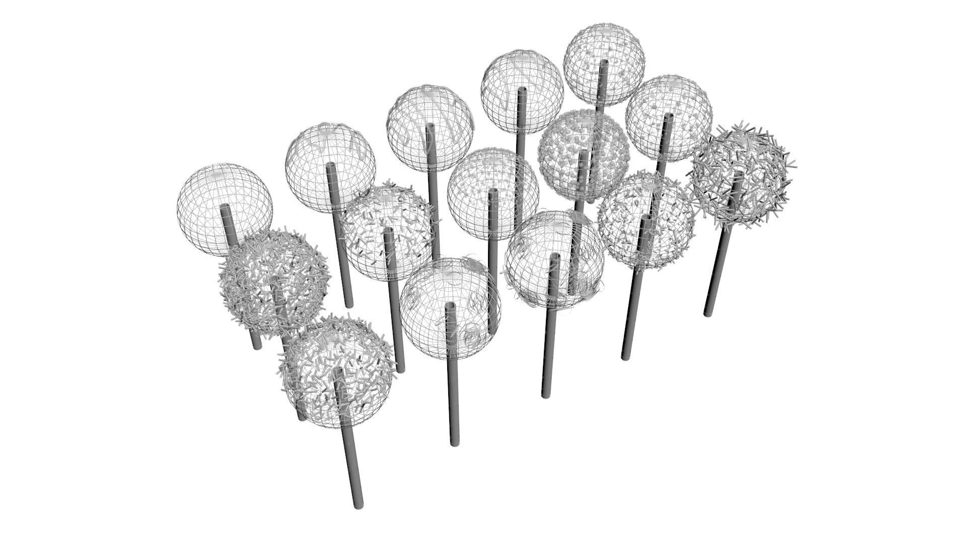 Cake Pops Set 3D model_25