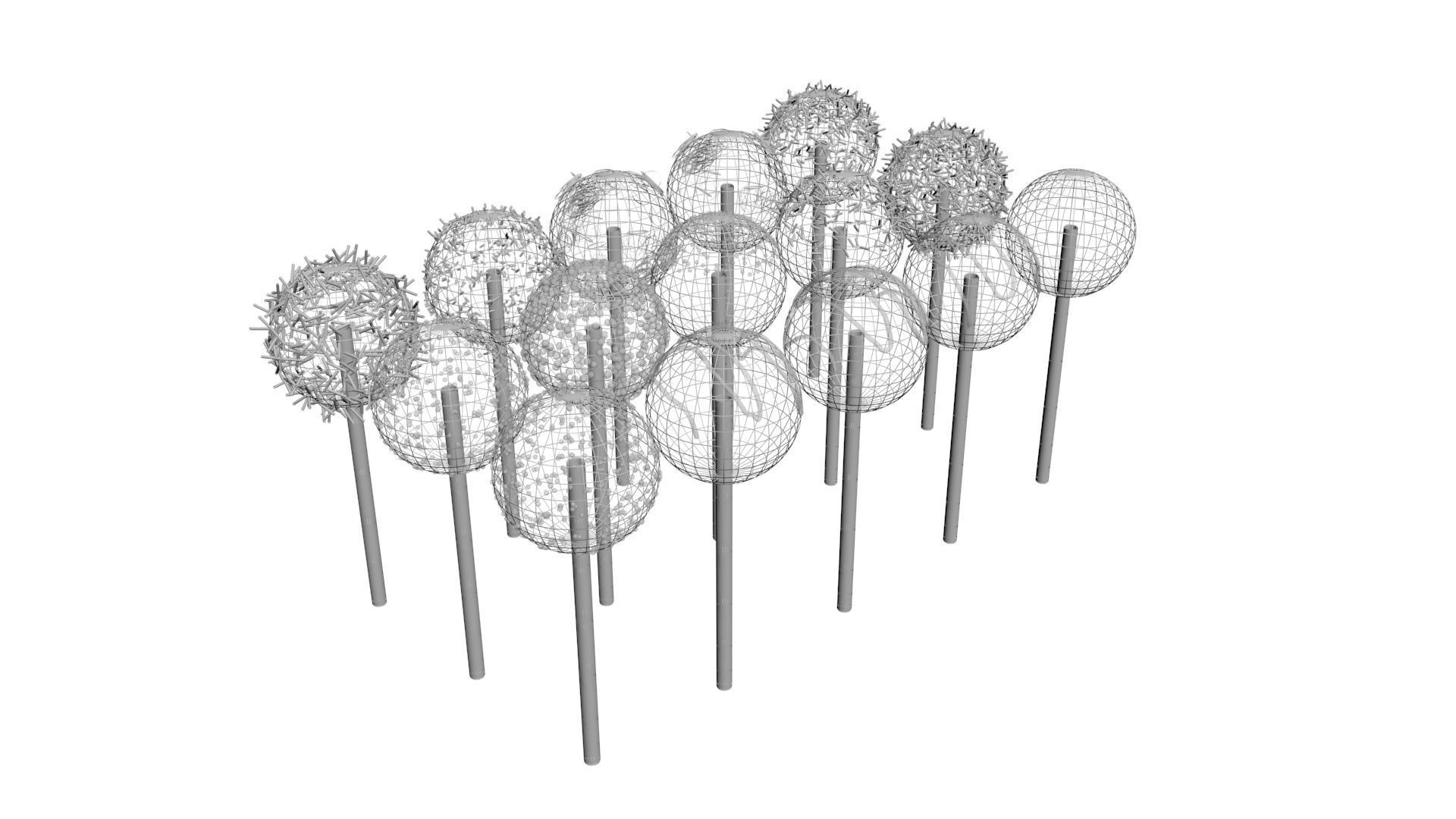 Cake Pops Set 3D model_23