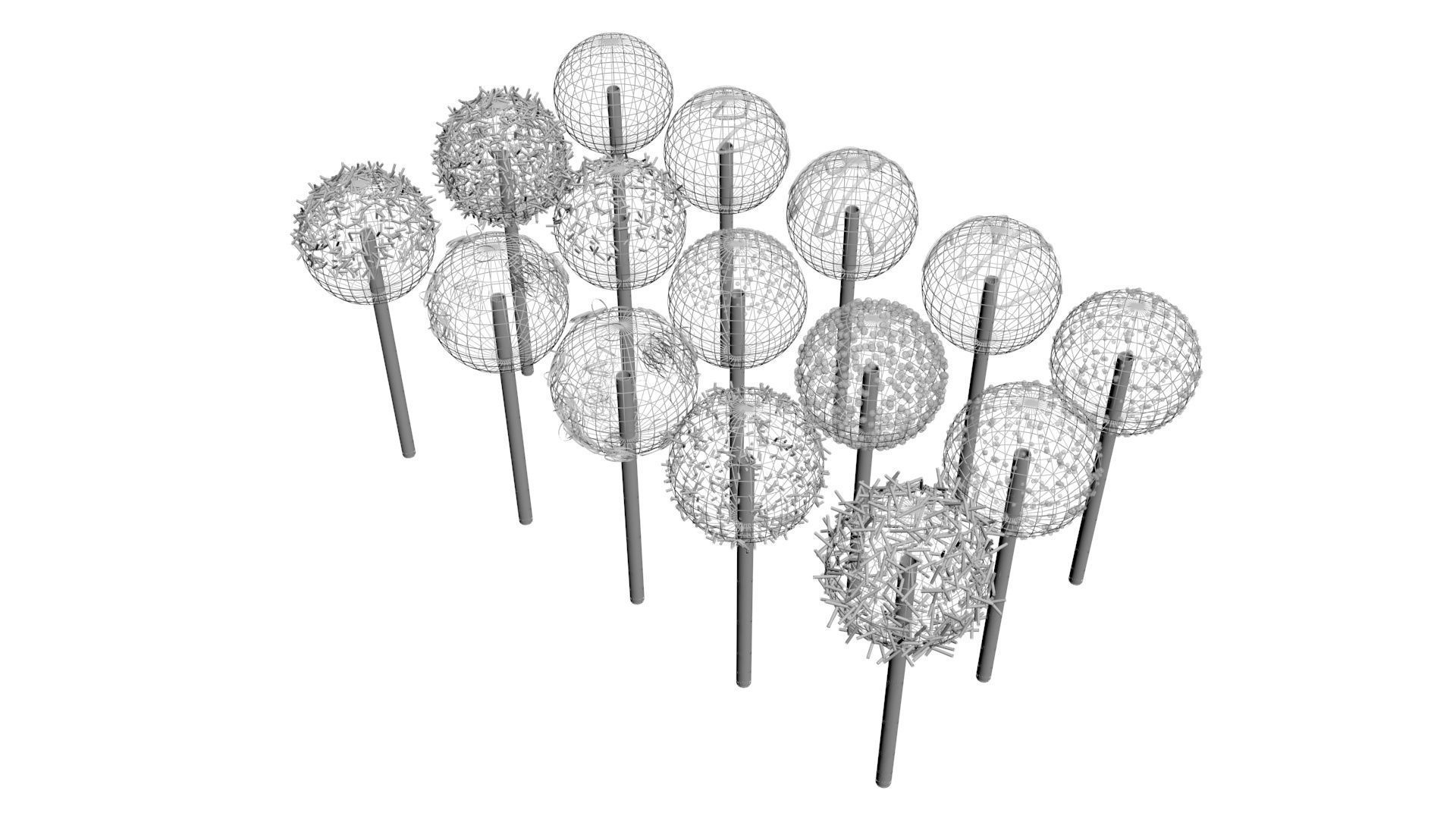 Cake Pops Set 3D model_26