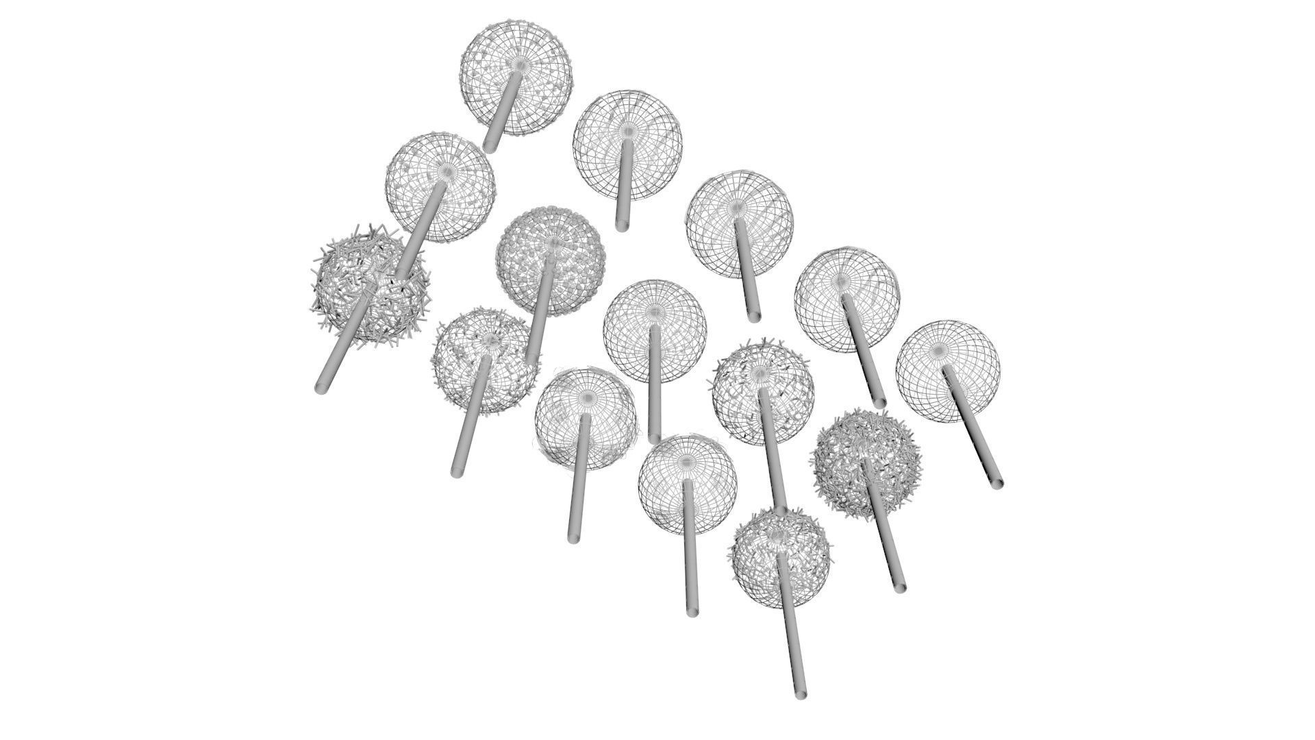 Cake Pops Set 3D model_27