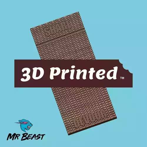 MrBeast 3D Printed Chocolate Bar Replica