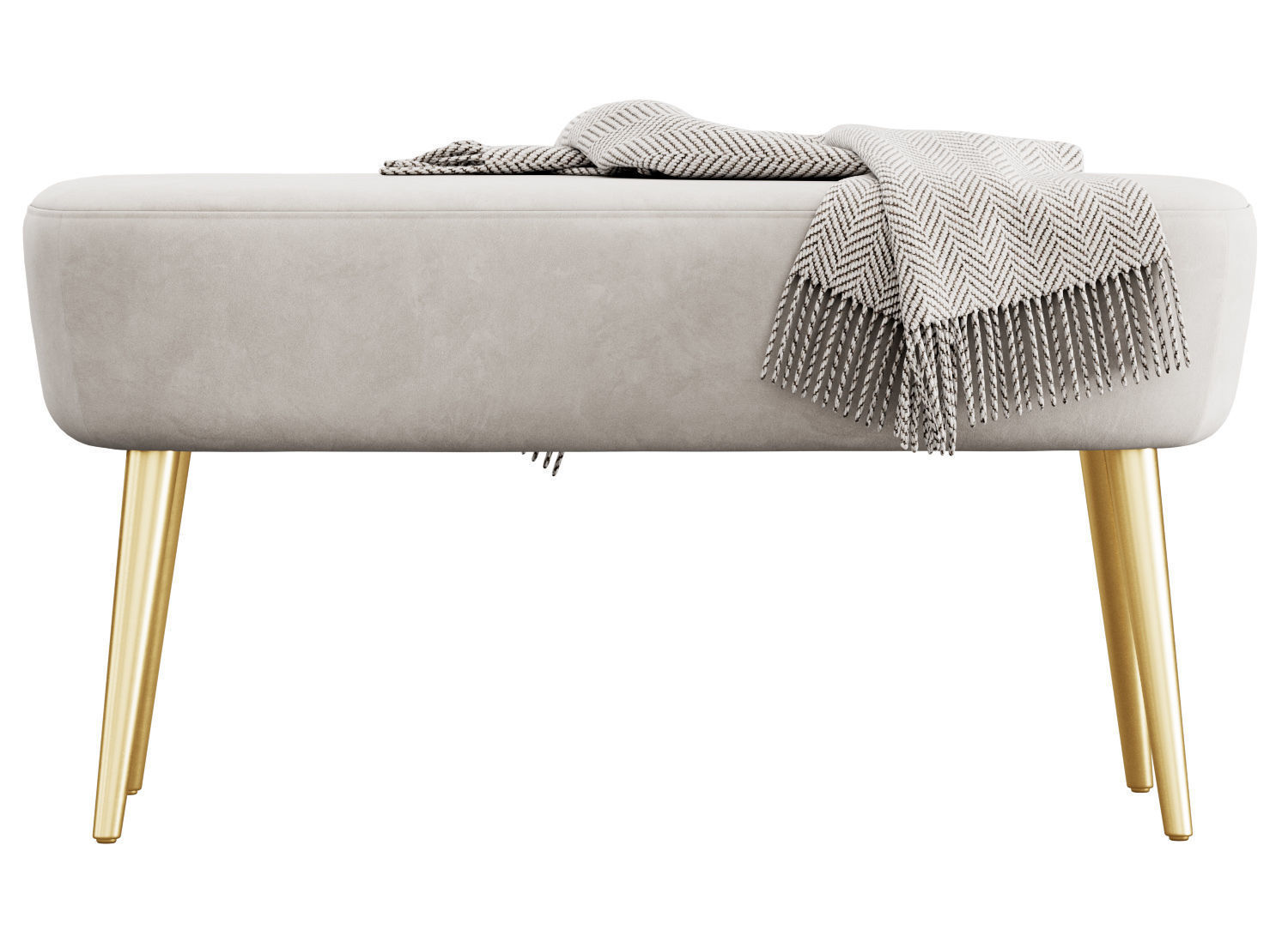 Velvet Bench by Adeco 3D model_7