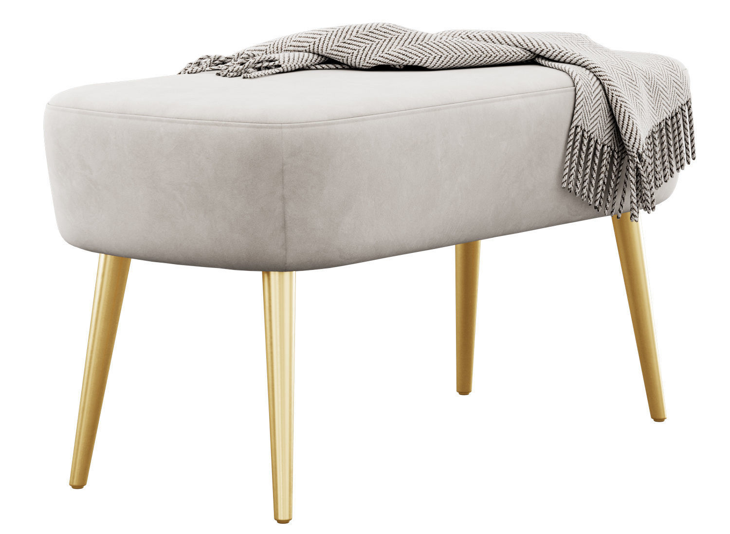 Velvet Bench by Adeco 3D model_8