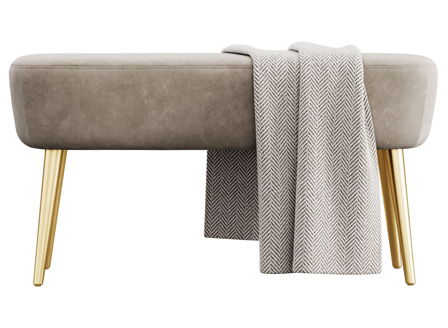 Velvet Bench by Adeco 3D model_15