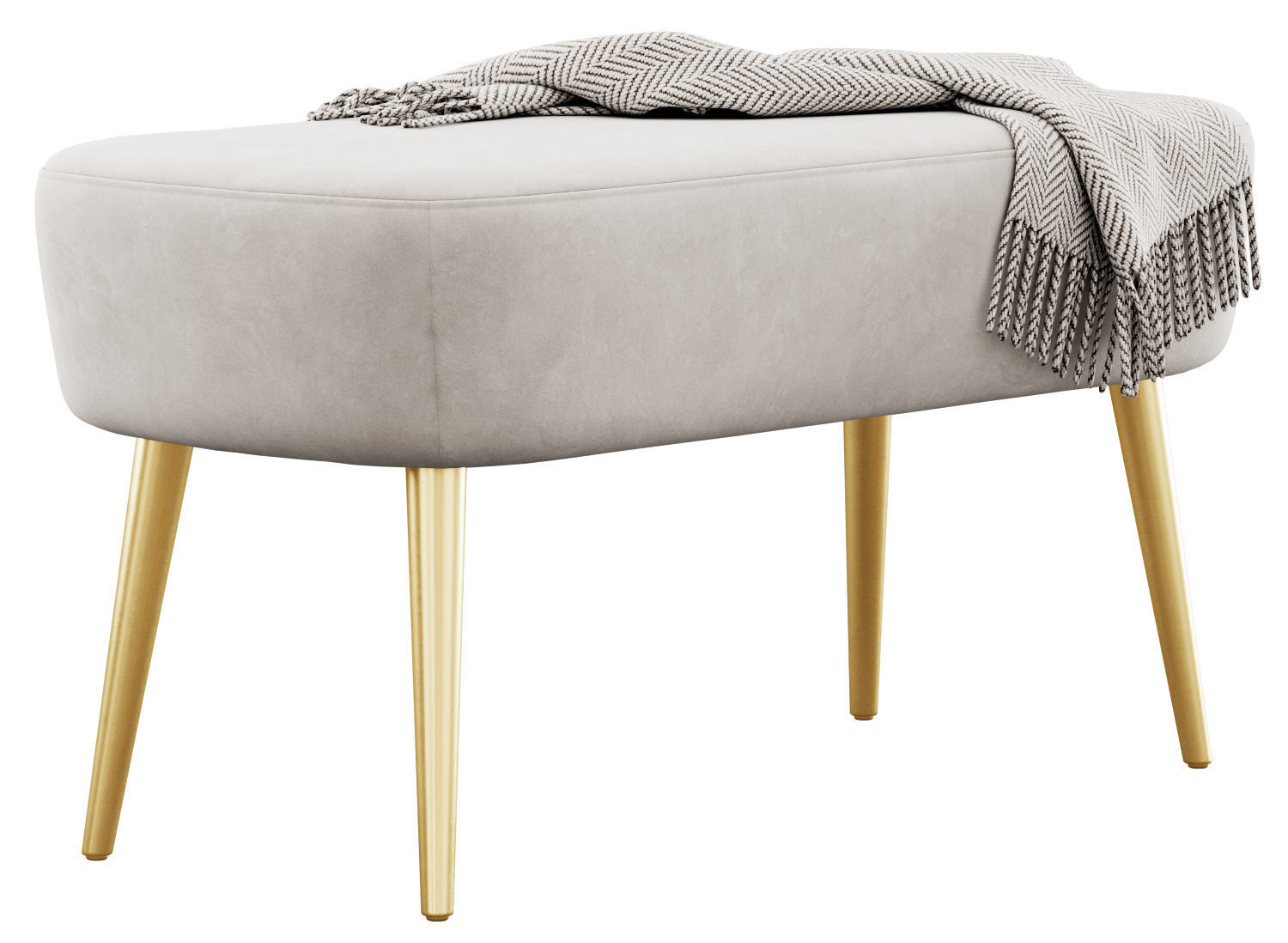 Velvet Bench by Adeco 3D model_11