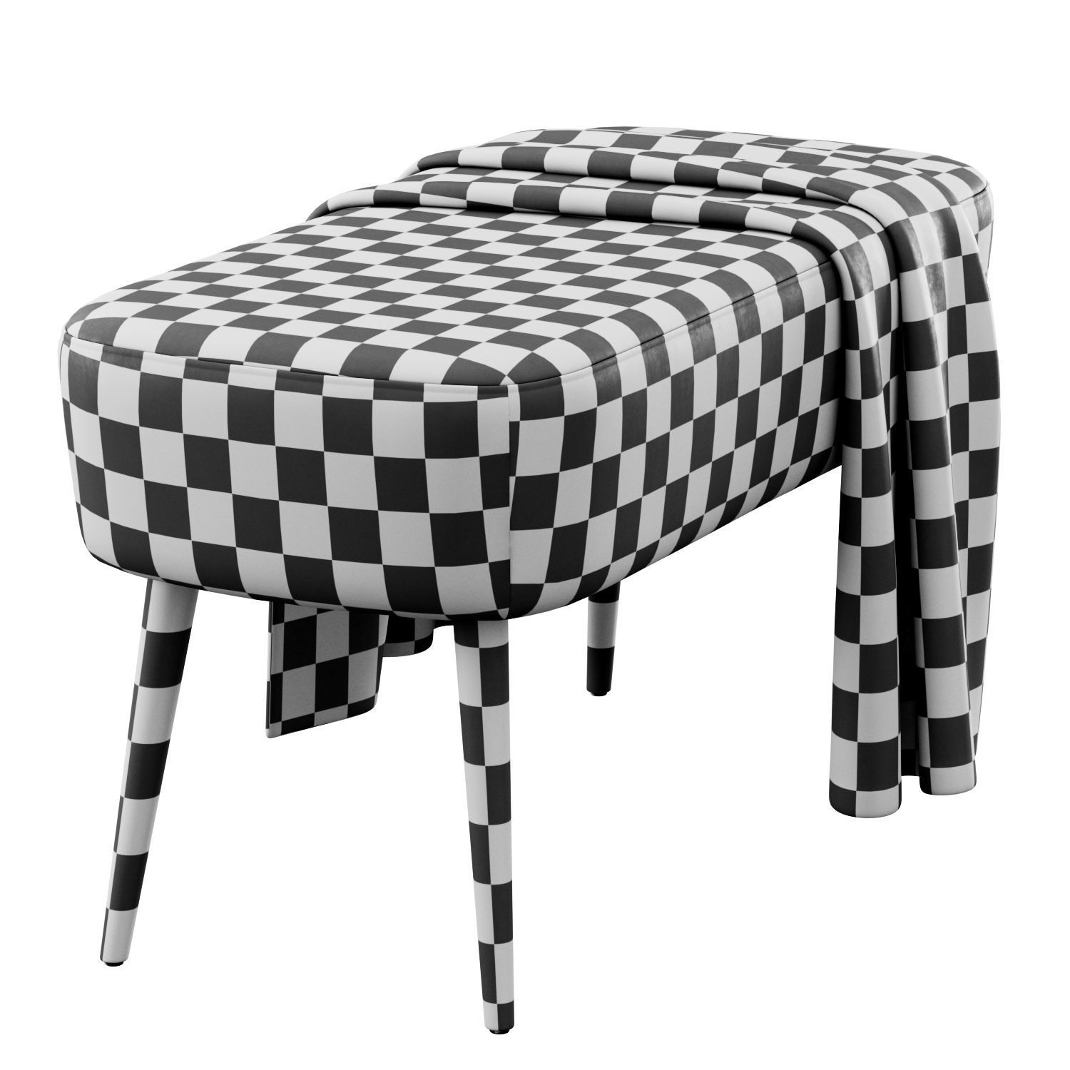 Velvet Bench by Adeco 3D model_16