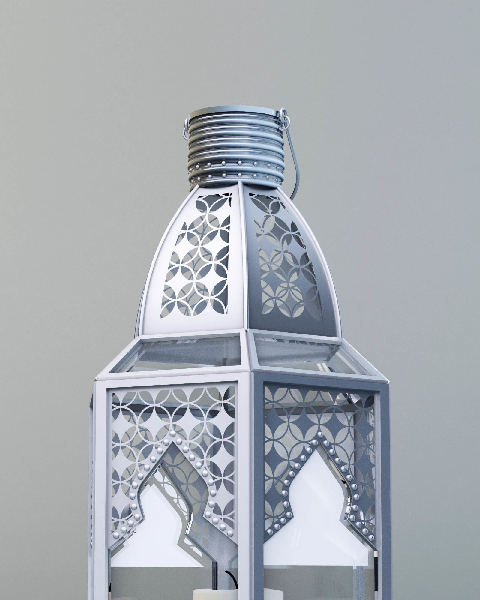 Lantern Moroccan Style Large 3D model_4