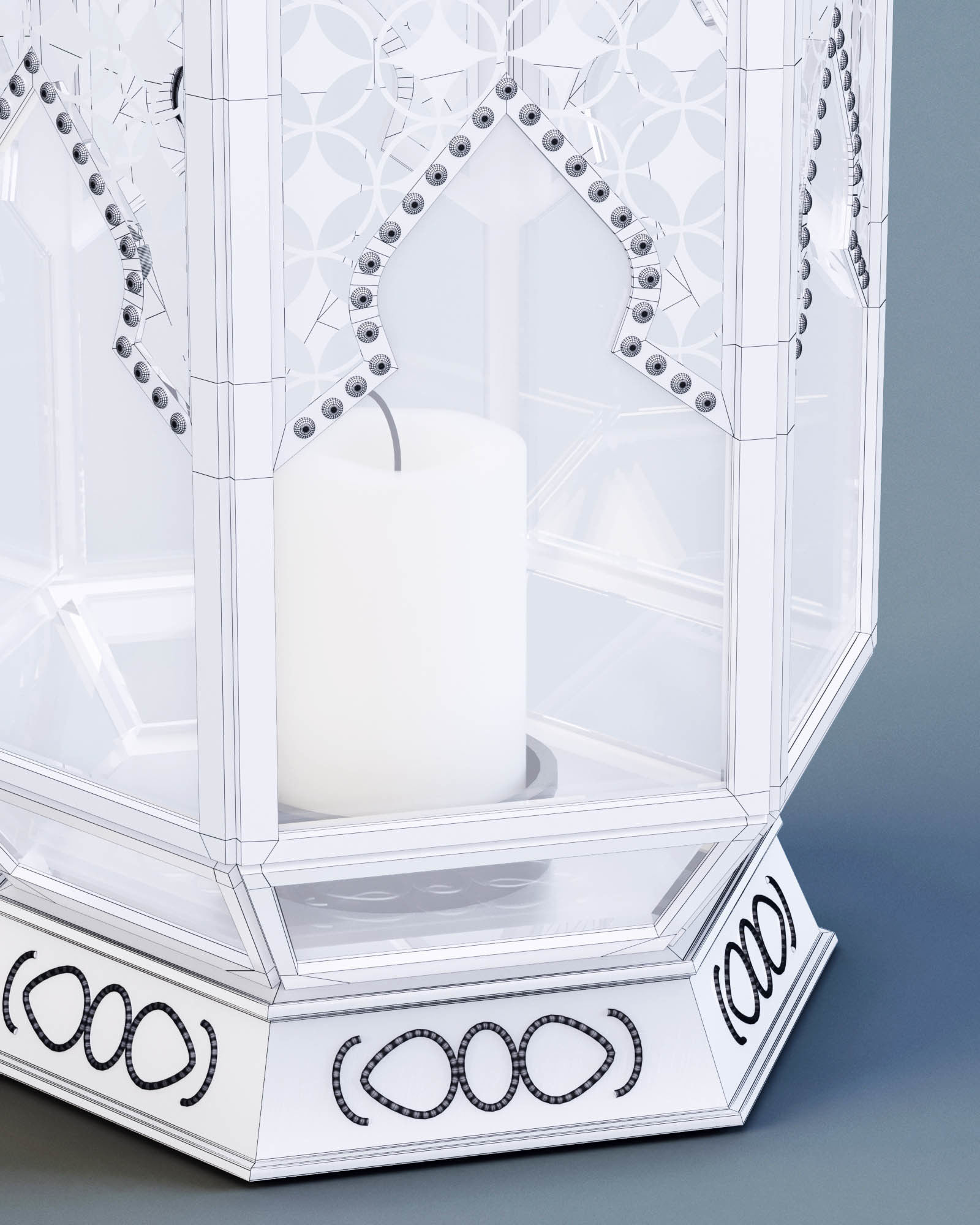 Lantern Moroccan Style Large 3D model_8