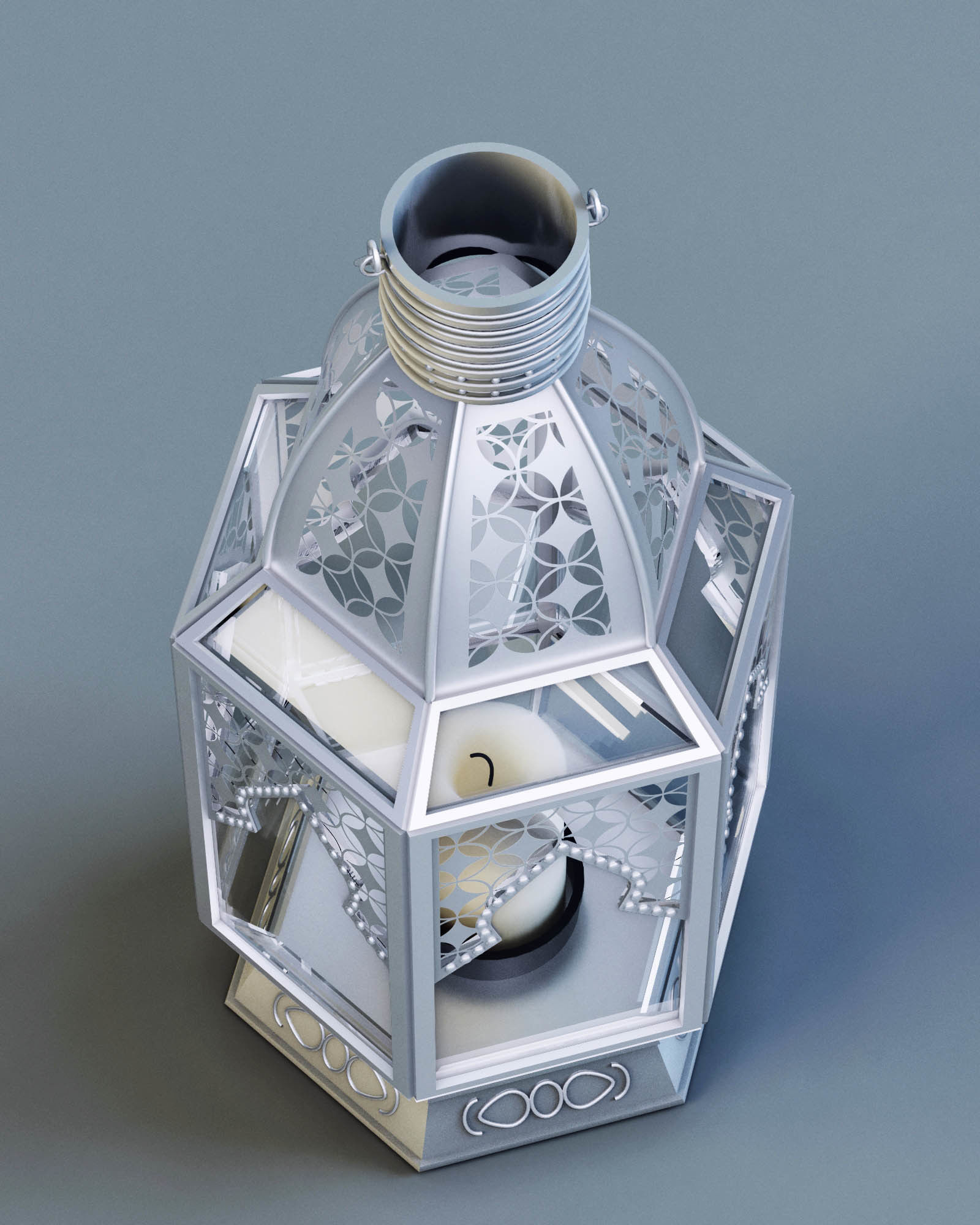 Lantern Moroccan Style Large 3D model_2