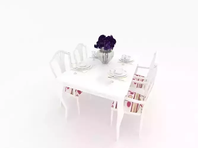 table dining with flowers