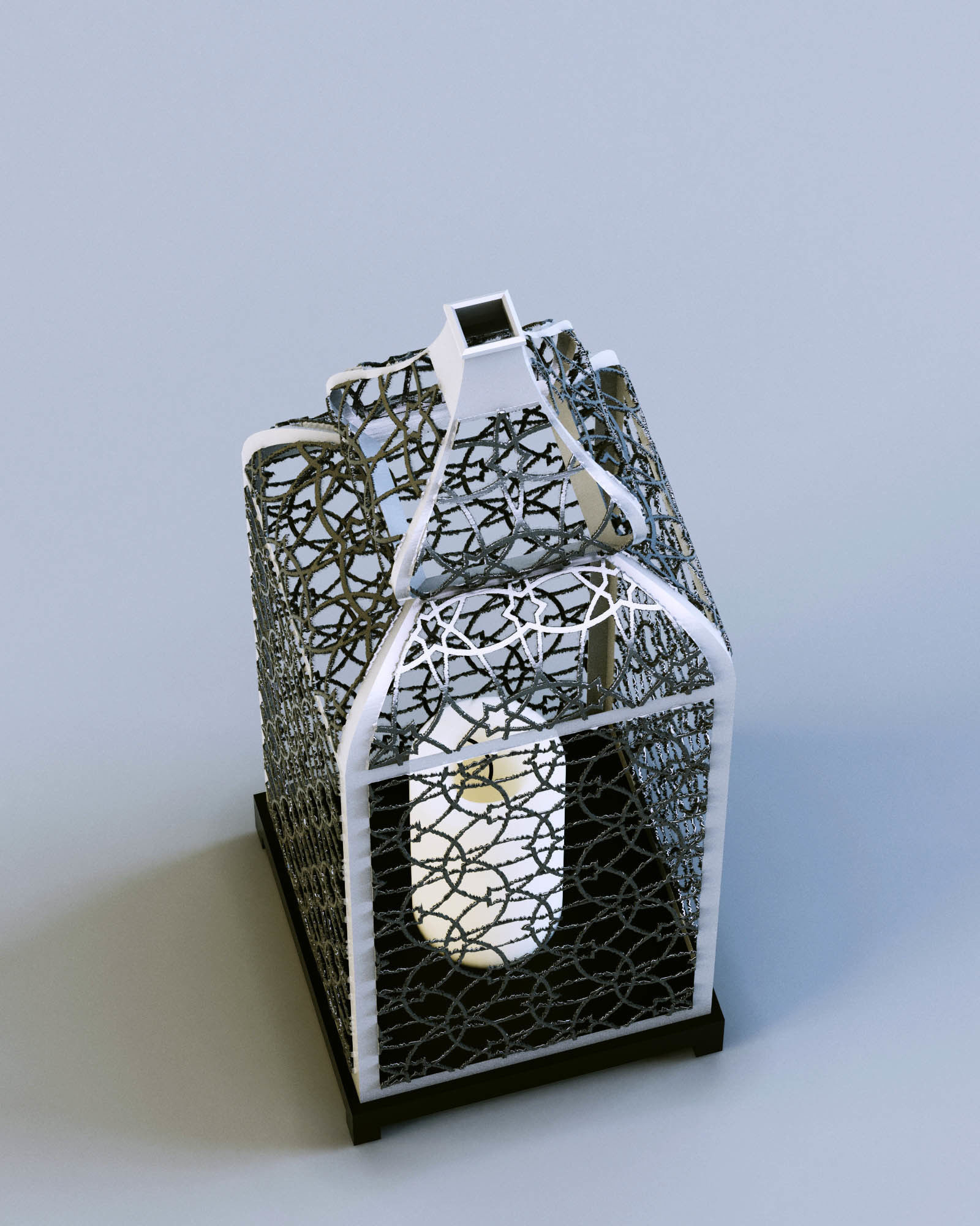 Lantern Patterned Mesh 3D model_2
