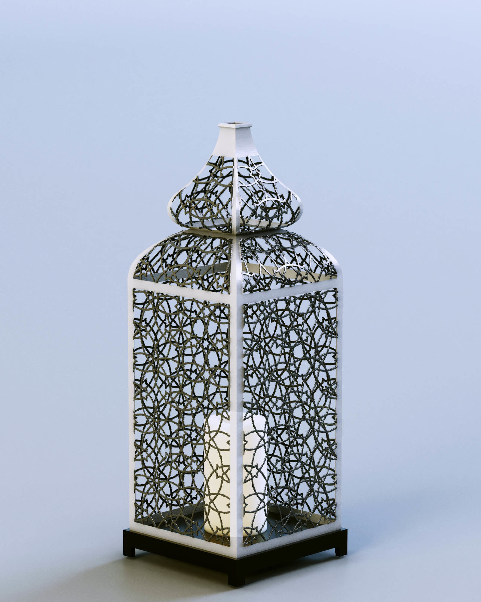 Lantern Patterned Mesh 3D model_1