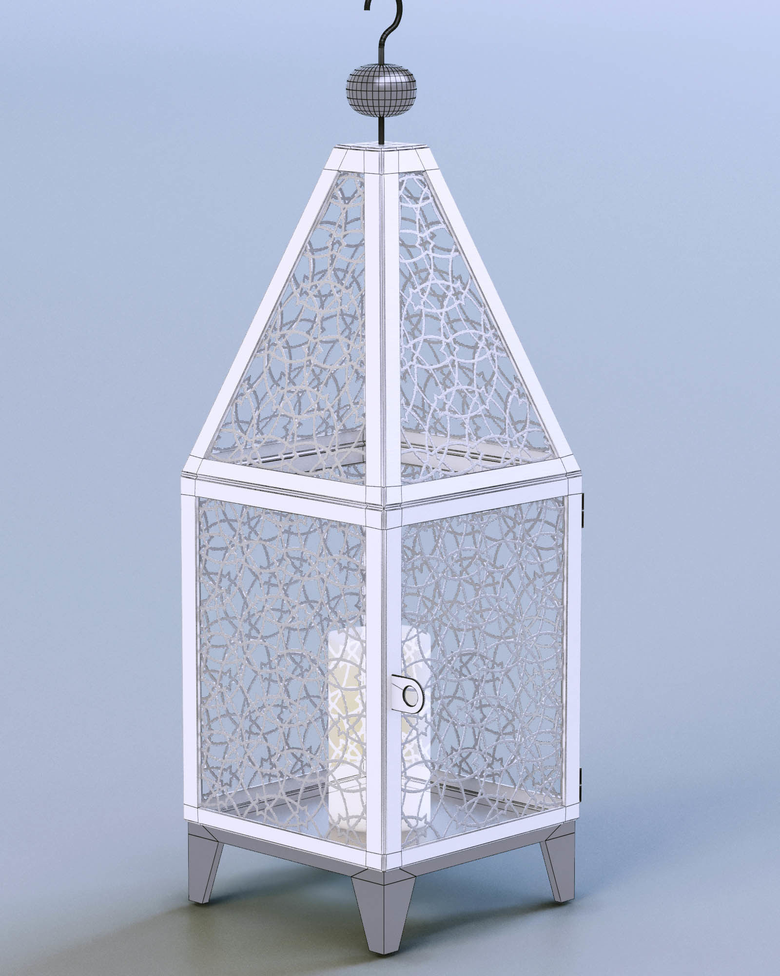 Lantern Mesh Cage 3D model_6