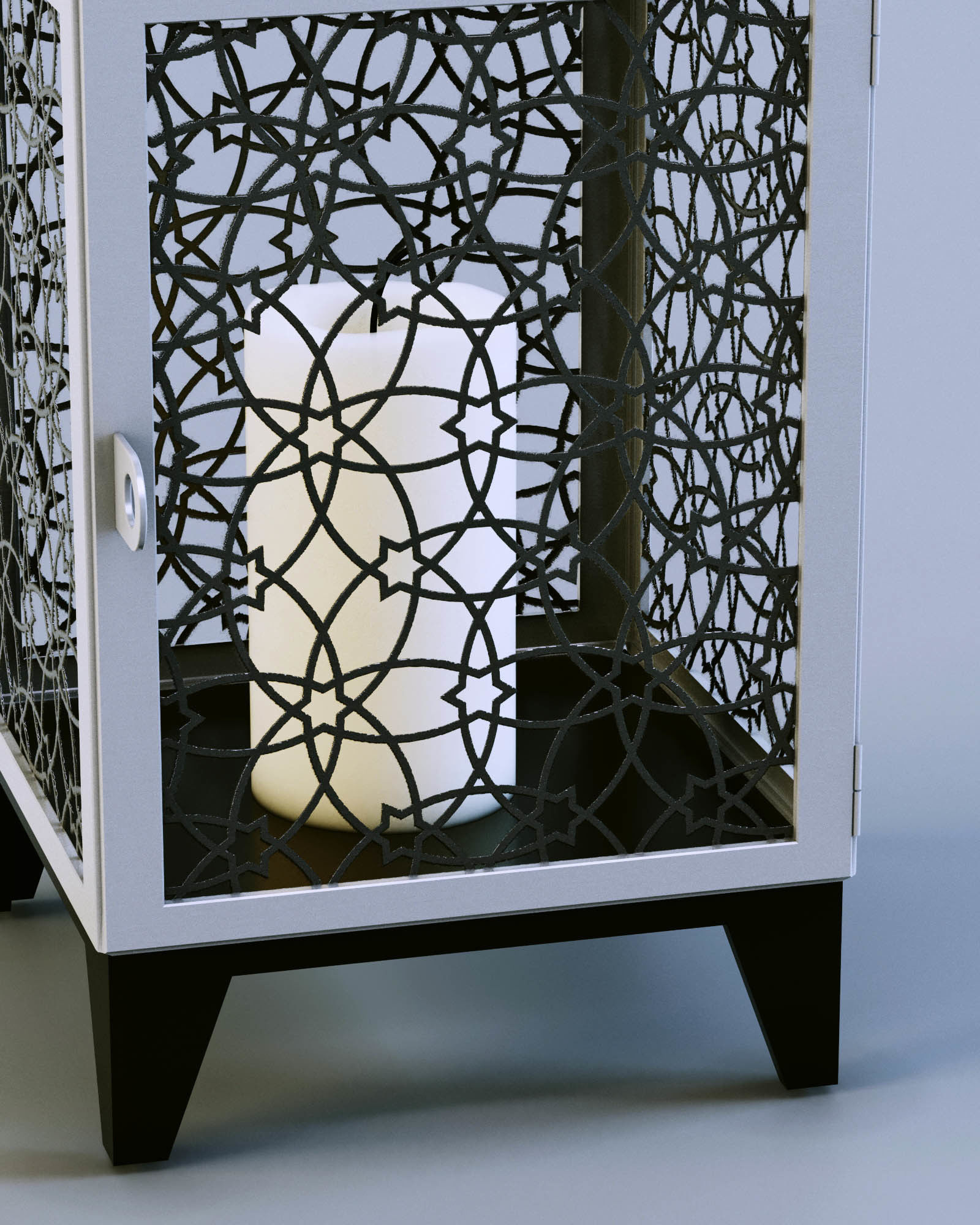 Lantern Mesh Cage 3D model_3