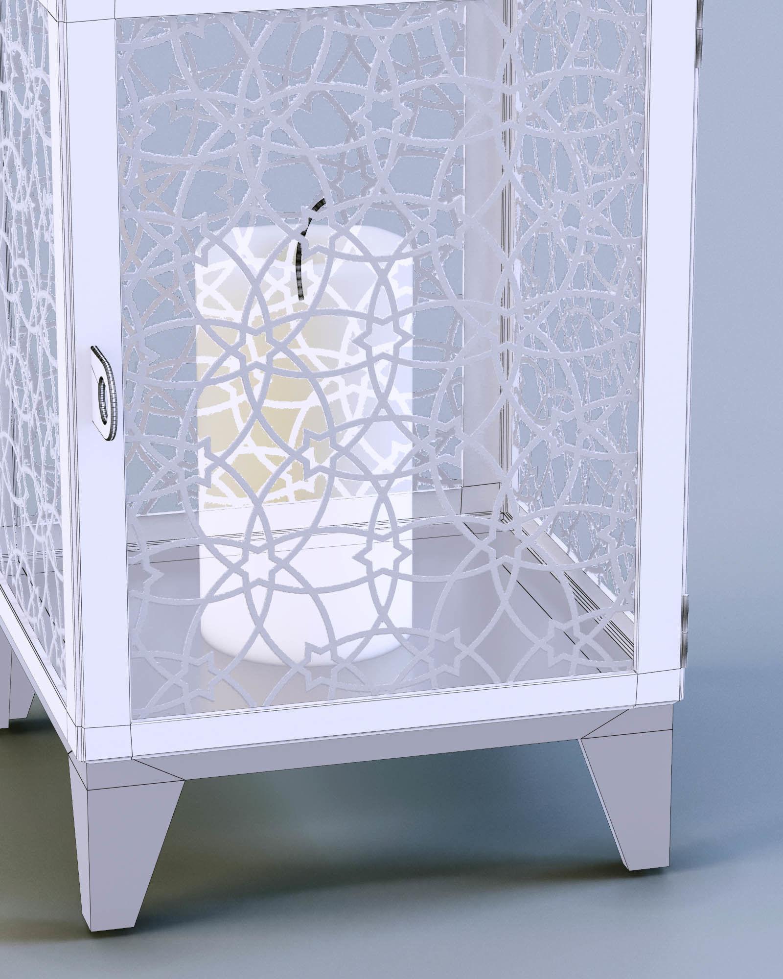 Lantern Mesh Cage 3D model_8